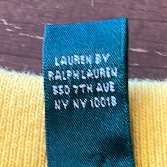 Lauren Ralph Lauren Cotton Vintage Short Sleeve Polo, Yellow | L - Picture 11 of 13